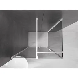 Mexen Velar Duschkabine mit Schiebetür 90 x 200 cm Grau/Weiß 871-090-080-41-20