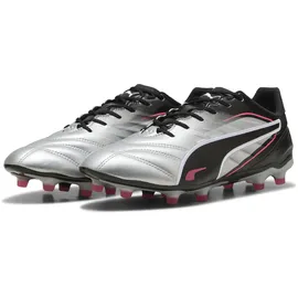 Puma King PRO FG/AG, Unisex Fussballschuh, PUMA Silver-PUMA Black-Sun Struck-PUMA White,