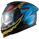 NEXX Y.100R Night Rider Helm, schwarz-blau-gelb, Größe XL