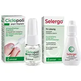 Ciclopoli gegen Nagelpilz wirkstoffhalt.Nagellack + Selergo 1% Lösung 3,3+3 ml Kombipackung