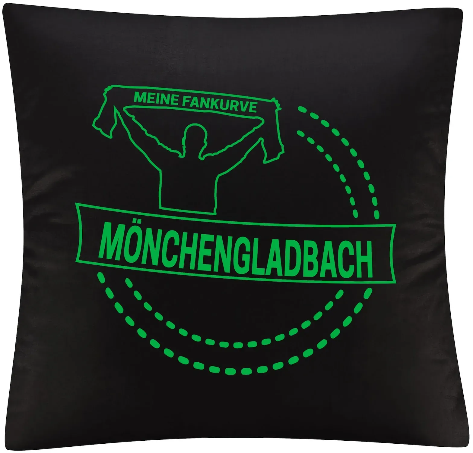 multifanshop® Kissenbezug  - Mönchengladbach - Meine Fankurve - Druck grün