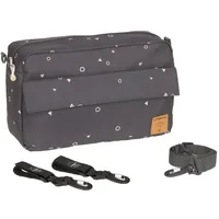 Lässig Baby Kinderwagenorganizer Umhängetasche Kinderwagentasche inkl. Kinderwagenbefestigung/Casual Buggy Organizer Bag Blocks anthracite