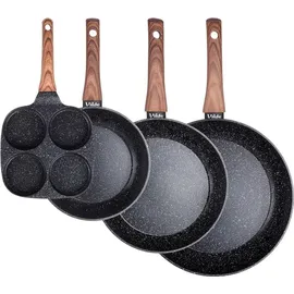 OEM Granitpfannen-Set 4-tlg. 20 cm + 24 cm + 28 cm