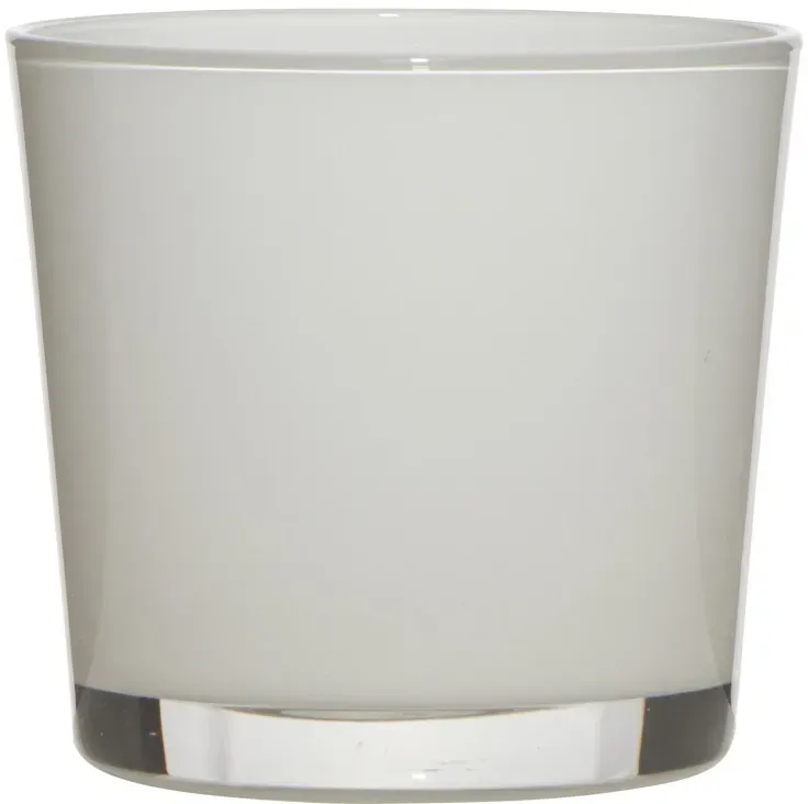 Glas Kübel H12,5D14,5cm Conner weiß