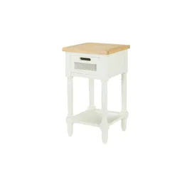 Möbel Kraft Beistelltisch Braun lackiert 35 x 61 x 35 cm
