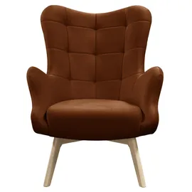 lookway Relaxsessel gepolstert 80 x 105 x 86 cm Braun/Orange