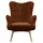 lookway Relaxsessel gepolstert 80 x 105 x 86 cm Braun/Orange