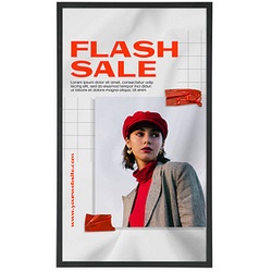 update displays  Klapprahmen HardLine Fenster schwarz 62,9 x 87,6 cm