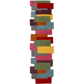 FLAIR RUGS Läufer »Abstract Collage«, rechteckig, 100% Wolle, Karo Design, Patchwork, modern, mehrfarbig, Teppichläufer 88873166-0 multi 11 mm,