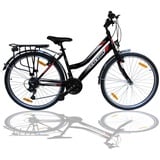 Talson 28 Zoll Damenrad 21Gang 28" Damen Fahrrad Black mit Beleuchtung nach STVZO