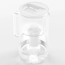 Wessper Wasserfilterkanne Aus Glas 3 L Weiß Kompatibel Mit Brita Classic -wasserfilterkartuschen | Inklusive 1 Wasserfilter-kartusche - Weiß