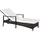 Beliani Rattanliege Sonnenliege 158 x 63 x 96 cm Braun