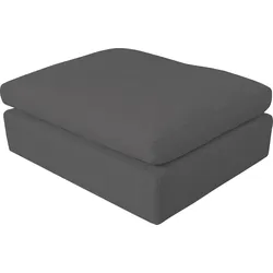 Hocker ALINA "Sandy", grau (grau eqe 79), B:122cm H:46cm T:122cm, Chenille EQE (100% Polyester), Hocker, Polsterhocker, passend zur Serie Sandy