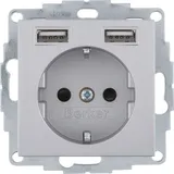 Berker USB-Steckdose 48031404 Alu matt