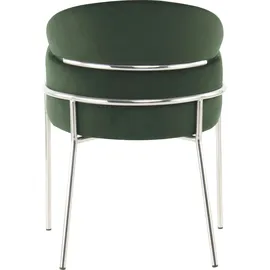 Kayoom Esszimmerstuhl Elva Polyester grün/silber