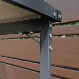 SCHMIDT security tools Kaminholzregal Aluminium 130 x 70 x 185 cm grau