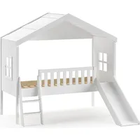 möbelando Hausbett >HAUSBETT< in Weiß - 213x201,8x191,8 (BxHxT) - Weiß