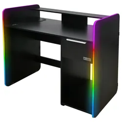 Gamingtisch Electra ca. 110x55x95cm Schwarz mit LED