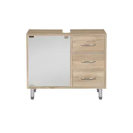 Möbel Kraft Waschbeckenunterschrank 66 x 58 x 29,5 cm Eiche