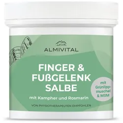 ALMIVITAL Finger- und Fußgelenke Salbe mit MSM, Grünlippmuschel & Kampher zur Gelenkpflege 250 ml