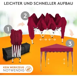 Kronenburg Handel Kronenburg Faltpavillon 3 x 3 m inkl. 2 Seitenteile Rot