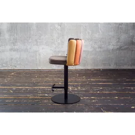 KAWOLA Barhocker JADA höhenverstellbar drehbar 1er Set Velvet Braun