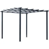 Rosenpavillon Pflanzbogen Rosenbogen Rankhilfe Garten Pavillon Wetterfest Metall Schwarz 2,97 X 2,95 X 2,3 M
