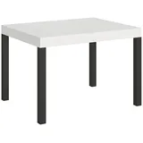 Ausziehbarer Tisch 80x120/204 cm Everyday Gestell Weiß Esche Anthrazit