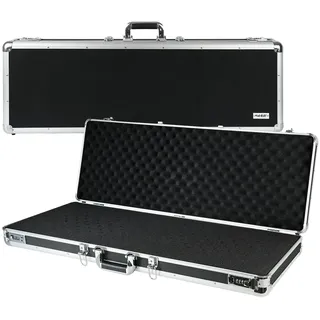 HMF 14404-02 Alu Waffenkoffer für Gewehre mit Rasterschaumstoff, 96 x 36 x 12 cm, Schwarz