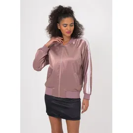 Freshlions Bomberjacke "Aurelia", Damen, Gr. L, pink, 100% Polyester, unifarben, lang, Rundhals, Jacken Bomberjacke, im sportlichen Design