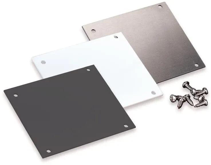 Rinnenendkappenset silber pressblank Aluminium für Kastenrinne (2 Endkappen + 8 Schrauben)