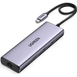 UGREEN USB-C to 3*USB.3.0+HDMI Hub 5-in-1 Multifunktions-hub-adapter 3x Usb-a HDMI 4K PD 100W (Grau)