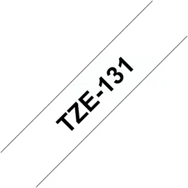 Brother TZE-131 laminiert schwarz auf transparent 1,2cm x 8m