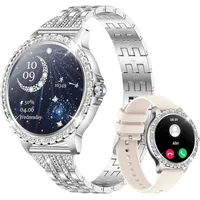 CIVO I58 Smartwatch (3,6 cm, android ios), Damen Smartwatch mit 1.32" HD Display, Bluetooth Anrufen silberfarben