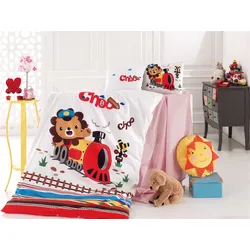 Baby Bettwäsche Wendebettwäsche Lokomotive 100 x 135 cm