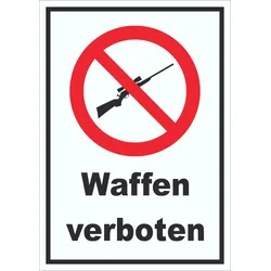 Waffen verboten Schild A2 (420x594mm)