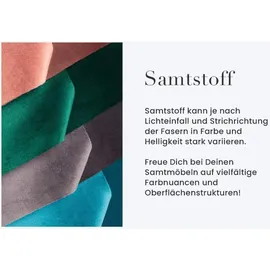 LEBENSwohnART Ecksofa 260cm Ottomane beidseitig COMFORT alt-rosa Samt Federkern - Rosa