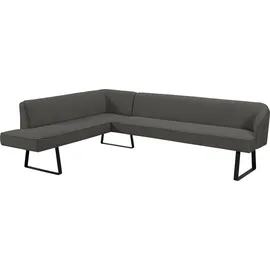 exxpo - sofa fashion Eckbank EXXPO - SOFA FASHION "Americano", grau (grau melange), B:270cm H:83cm T:197cm, Sitzbänke, Eckbank, mit Keder und Metallfüßen, Bezug in verschiedenen Qualitäten