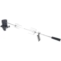 DJOAIUYF Grillmotor Elektrischer Drehspieß 220V-240V Edelstahl Motor Gasgrill Garten Profi BBQ 80cm inkl. 2 x Fleischnadeln Griffstück Und Motor Elektrischer Drehspiess