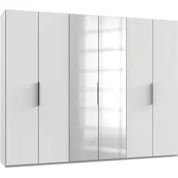 Kleiderschrank WIMEX "Level by fresh to go", weiß, B:300cm H:236cm T:58cm, Schränke, mit Spiegeltüren