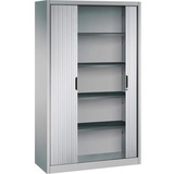 Californian Products CP Omnispace Rollladenschrank silber 4 Fachböden 120,0 x 42,0 x 198,0 cm