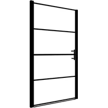 vidaXL Duschtür Hartglas 100 x 178 cm Schwarz -