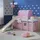 Homestyle4u Hochbett Weiß Rosa, Holz, 90x200 cm, Kinder- & Jugendzimmer, Kindermöbel, Kinderbetten, Hochbetten