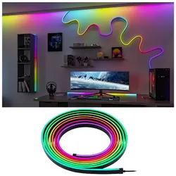 Paulmann LED Schlauch Black Neon 5m Entertain LED-Schlauch RGB+ 12W 24VA dimmbar