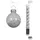 Christmas Decorations Kaemingk Weihnachtskugeln Glas mit Sternen gefüllt 3cm kleine Christbaumkugeln Weihnachtsbaumkugeln Christbaumschmuck Weihnachtsbaumschmuck Weiß transparent