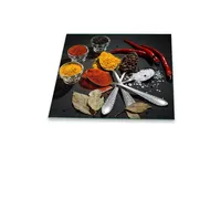 decorwelt Herdabdeckplatte 60x52 cm mehrfarbig