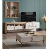 JVmoebel TV-Board 43 cm x 53 cm x 70 cm Beige Holz
