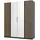 masseno Drehtürenschrank CAGLIARI 200 x 239 x 61,9 cm Schwarz