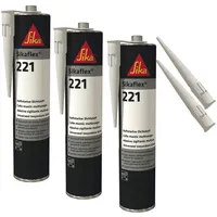 Sika Sikaflex-221 300 ml hellgrau 3er Set