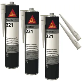 Sika Sikaflex-221 300 ml hellgrau 3er Set